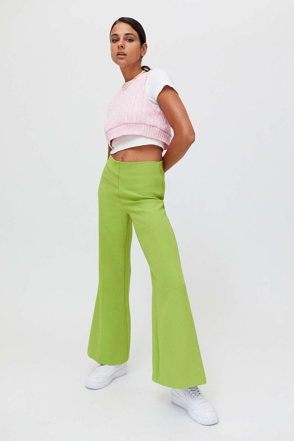 Urban Outfitters Uo Naya Flare Pant in Green | Lyst