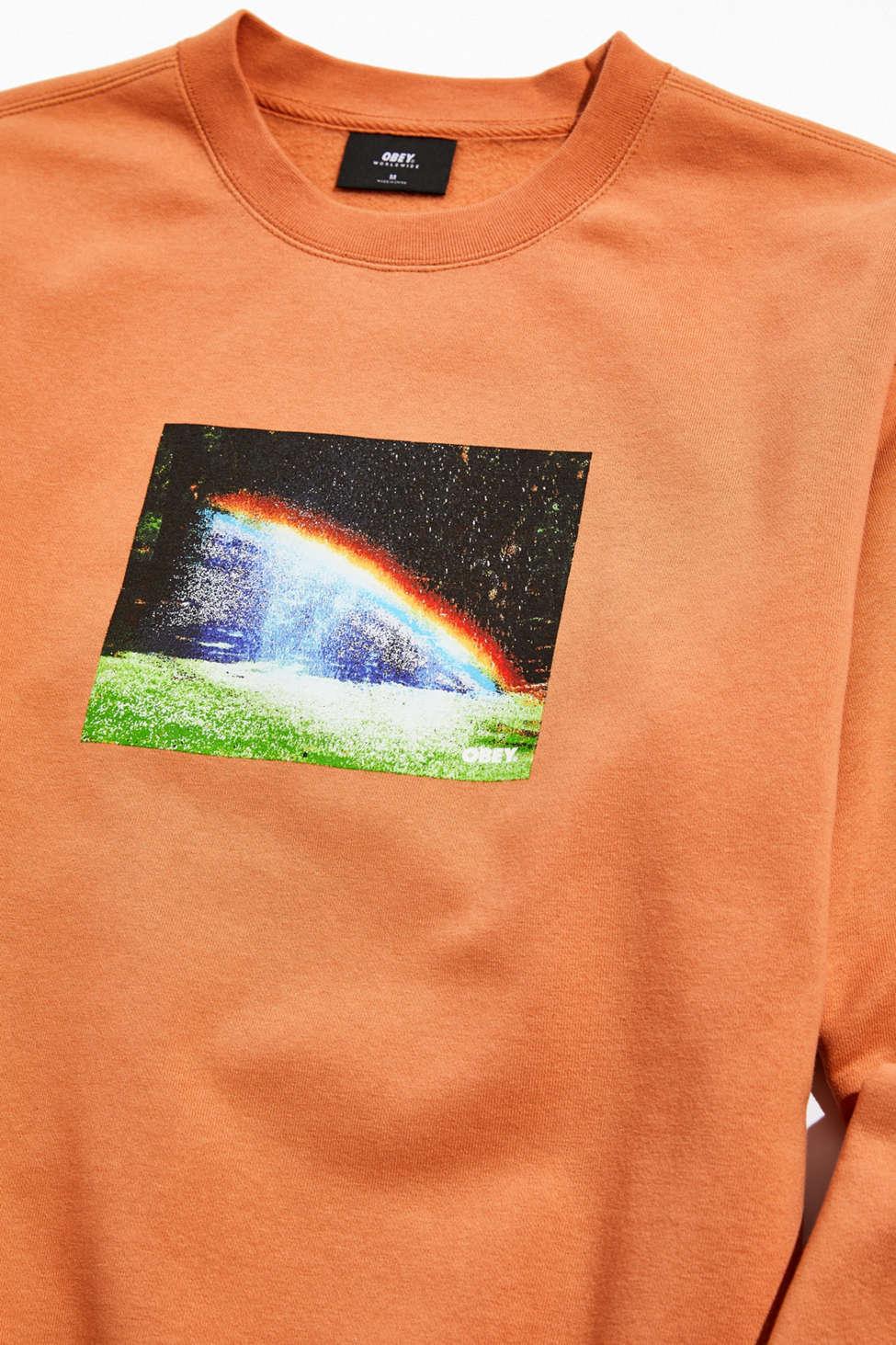 rainbow crew neck sweater