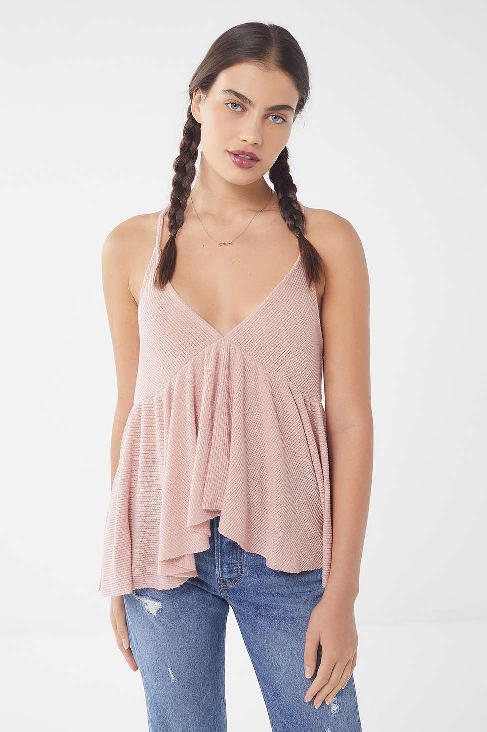 Uo lola thermal babydoll tank top Clearance