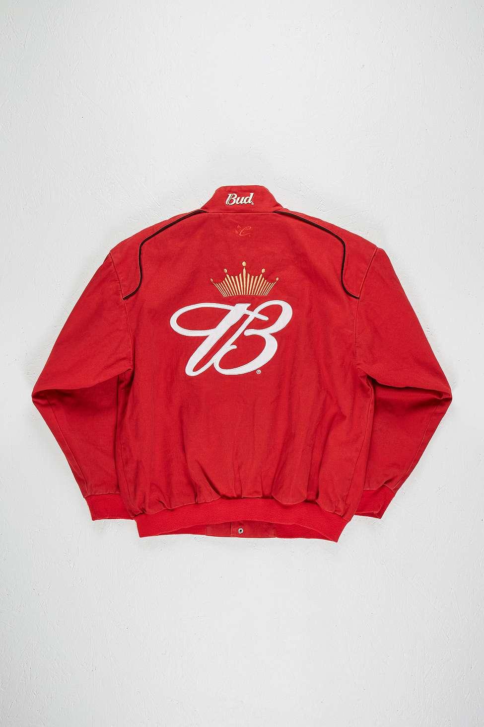 Urban Renewal One of a kind Vintage Nascar Budweiser Racing Jacket in Red for Men Lyst UK