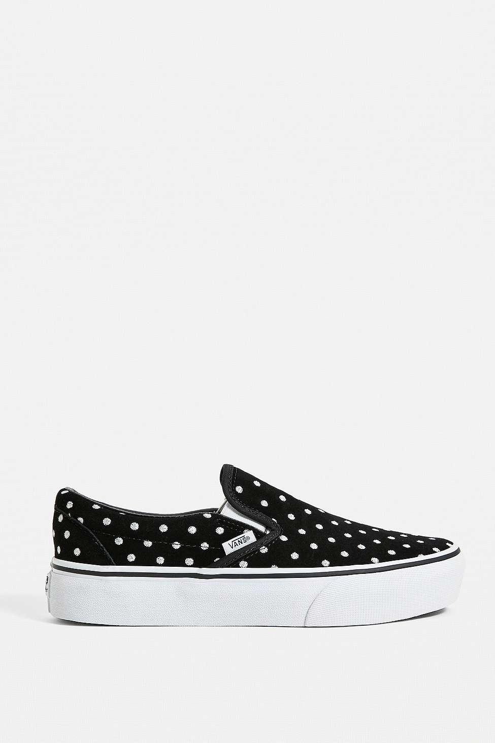 vans polka dot platform shoes