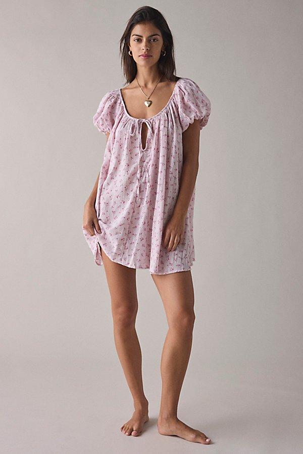 Out From Under Amara Cotton-Blend Slip Mini Dress in Brown | Lyst