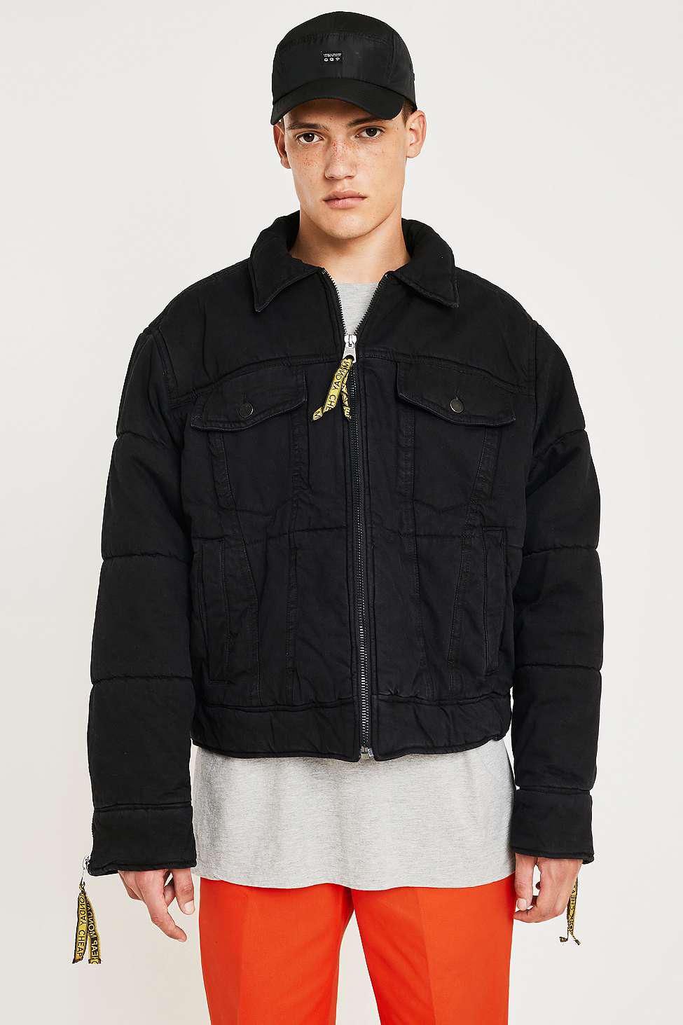 cheap monday puffer trucker jacket