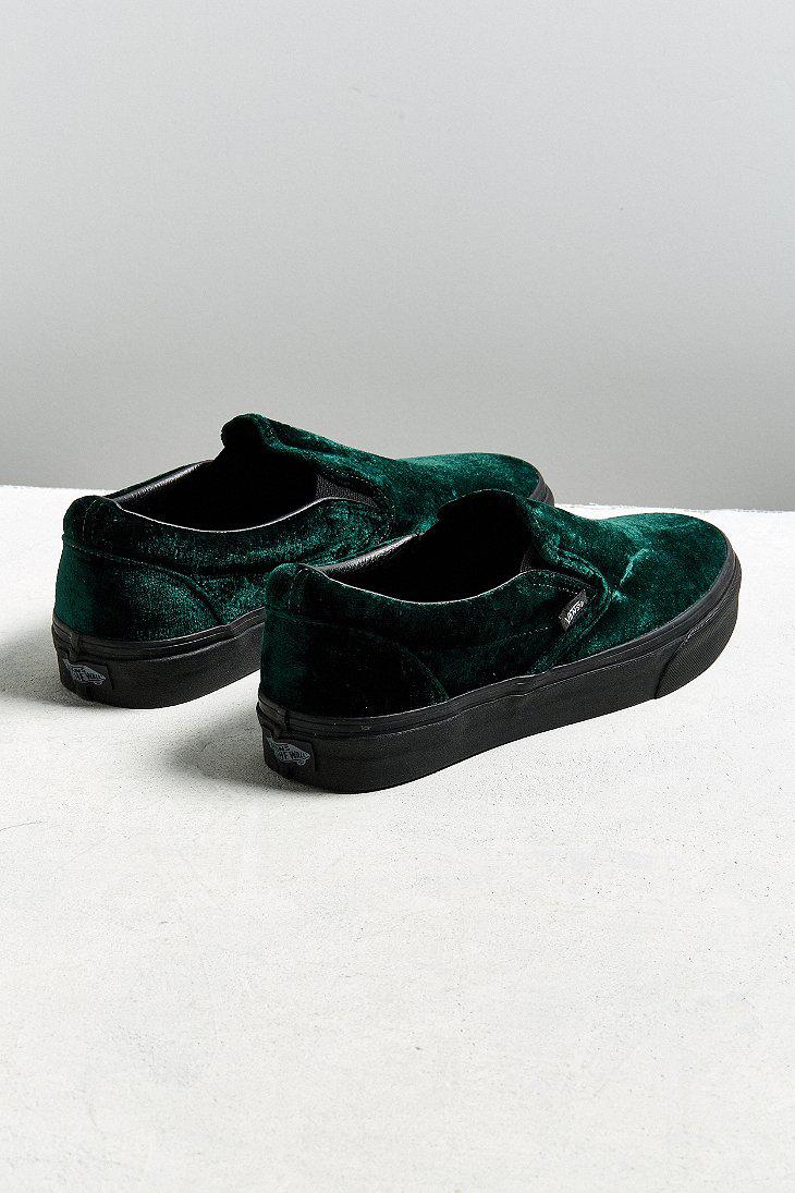Vans Vans Classic Slip-on Green Velvet Sneaker for Men | Lyst