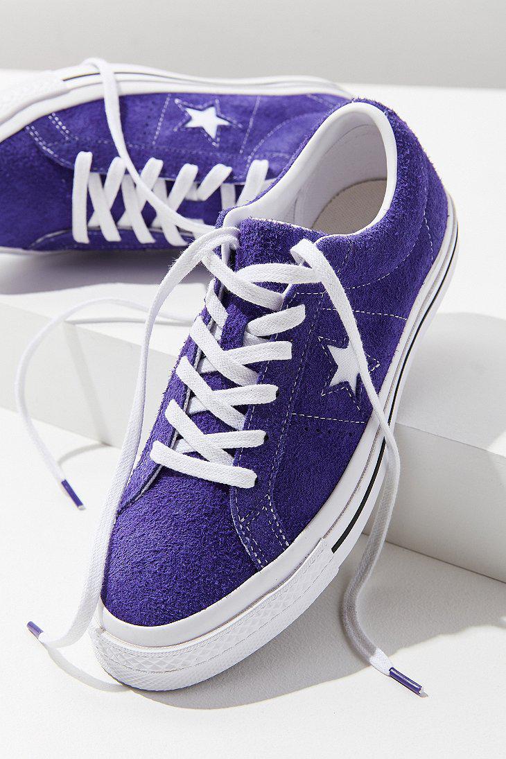 Converse One Star Suede Sneaker in Purple | Lyst