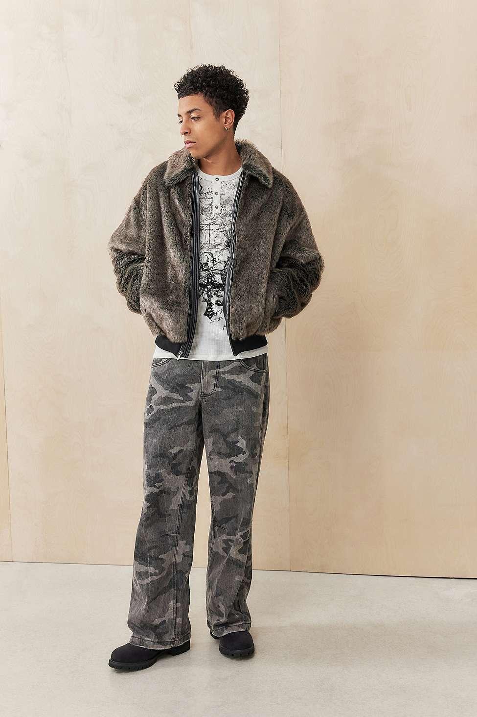 Jaded London Anointed White Waffle Henley Tee in Grey for Men