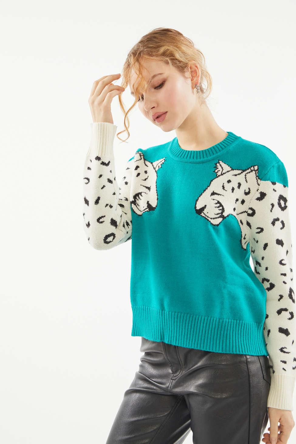 minkpink leopard sweater