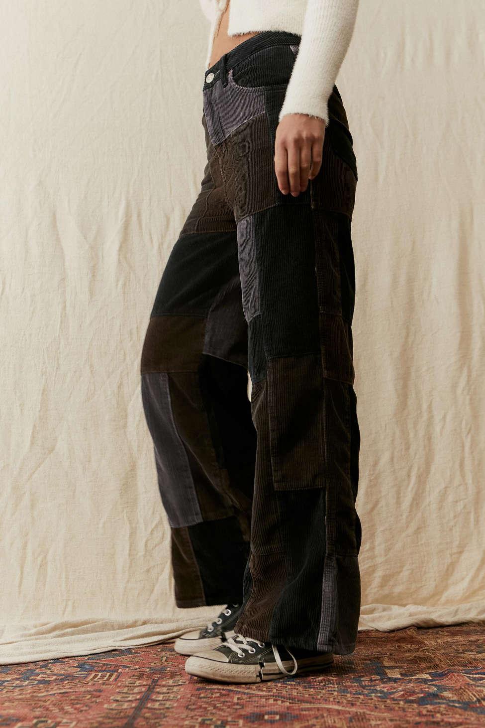 BDG Corduroy Patchwork Puddle Pant in 