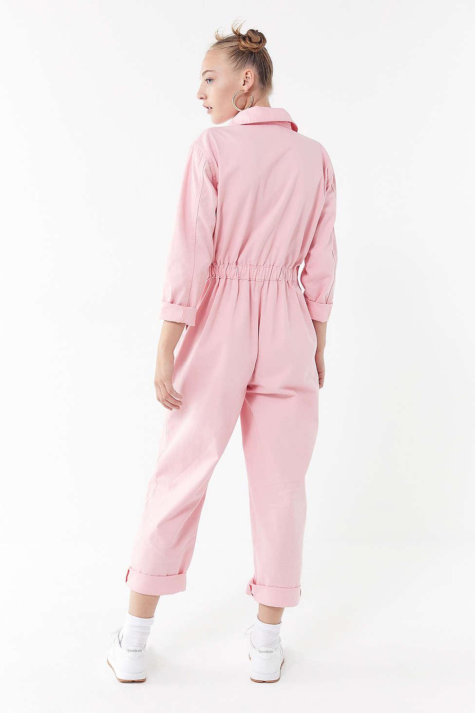 falsk snorkel Scrupulous Urban Outfitters Uo Rosie Pink Utility Jumpsuit | Lyst