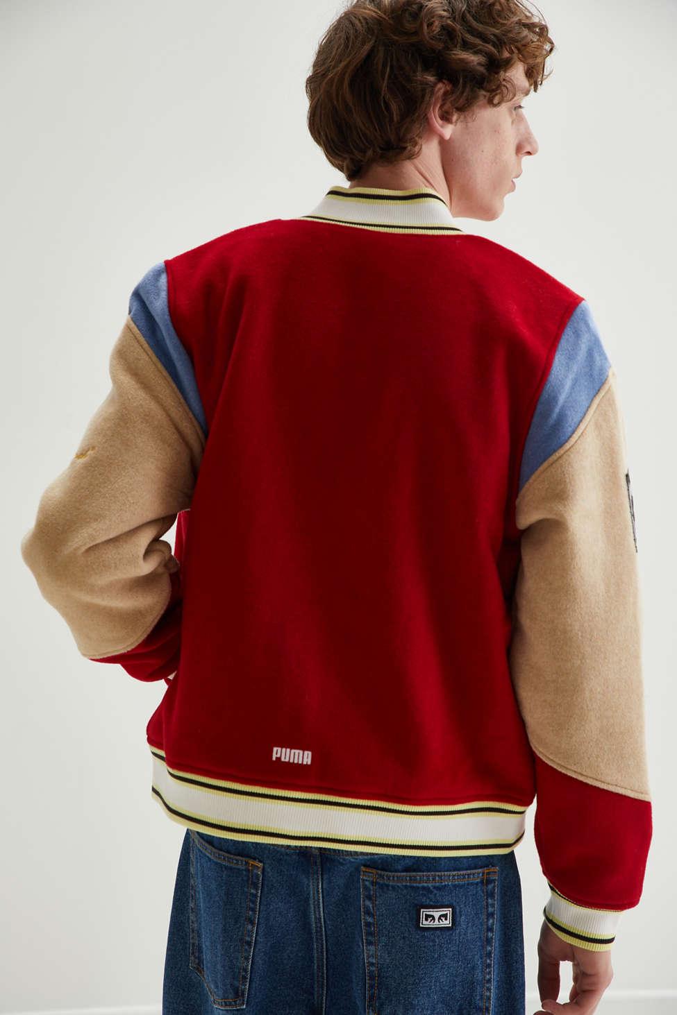 PUMA Varsity Jacket in Red for Men | Lyst