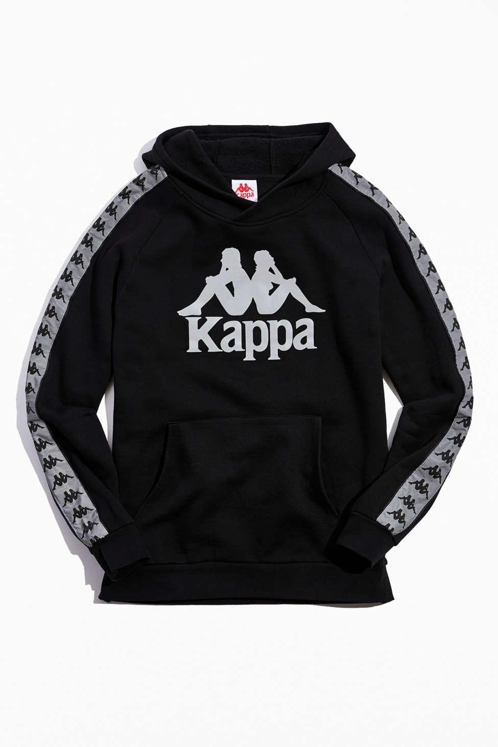 Kappa 222 Deniss Reflective Hoodie Sweatshirt in Black for Men | Lyst