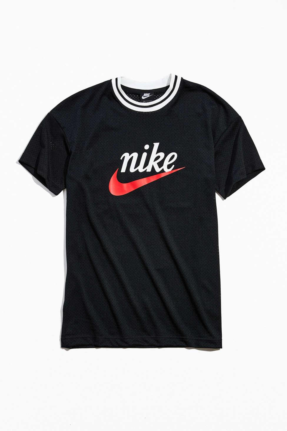 Nike Nike Heritage Mesh Tee in Black for Men | Lyst
