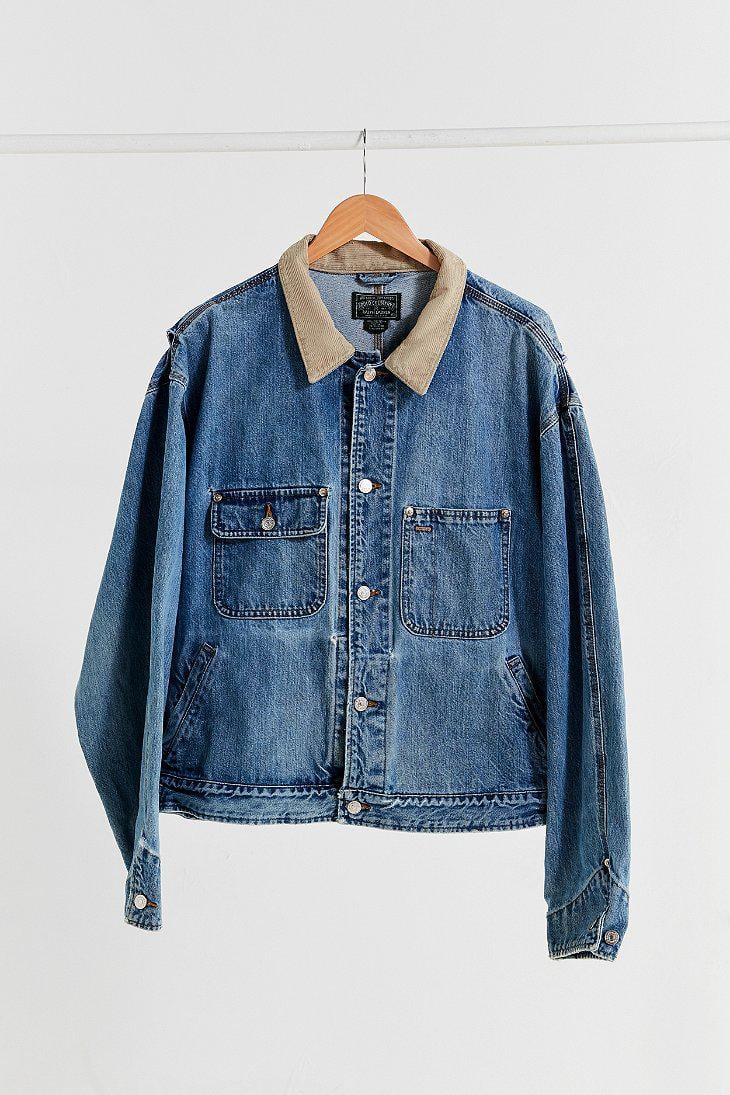 Urban Outfitters Vintage Polo Ralph Lauren Denim Jacket in Blue | Lyst