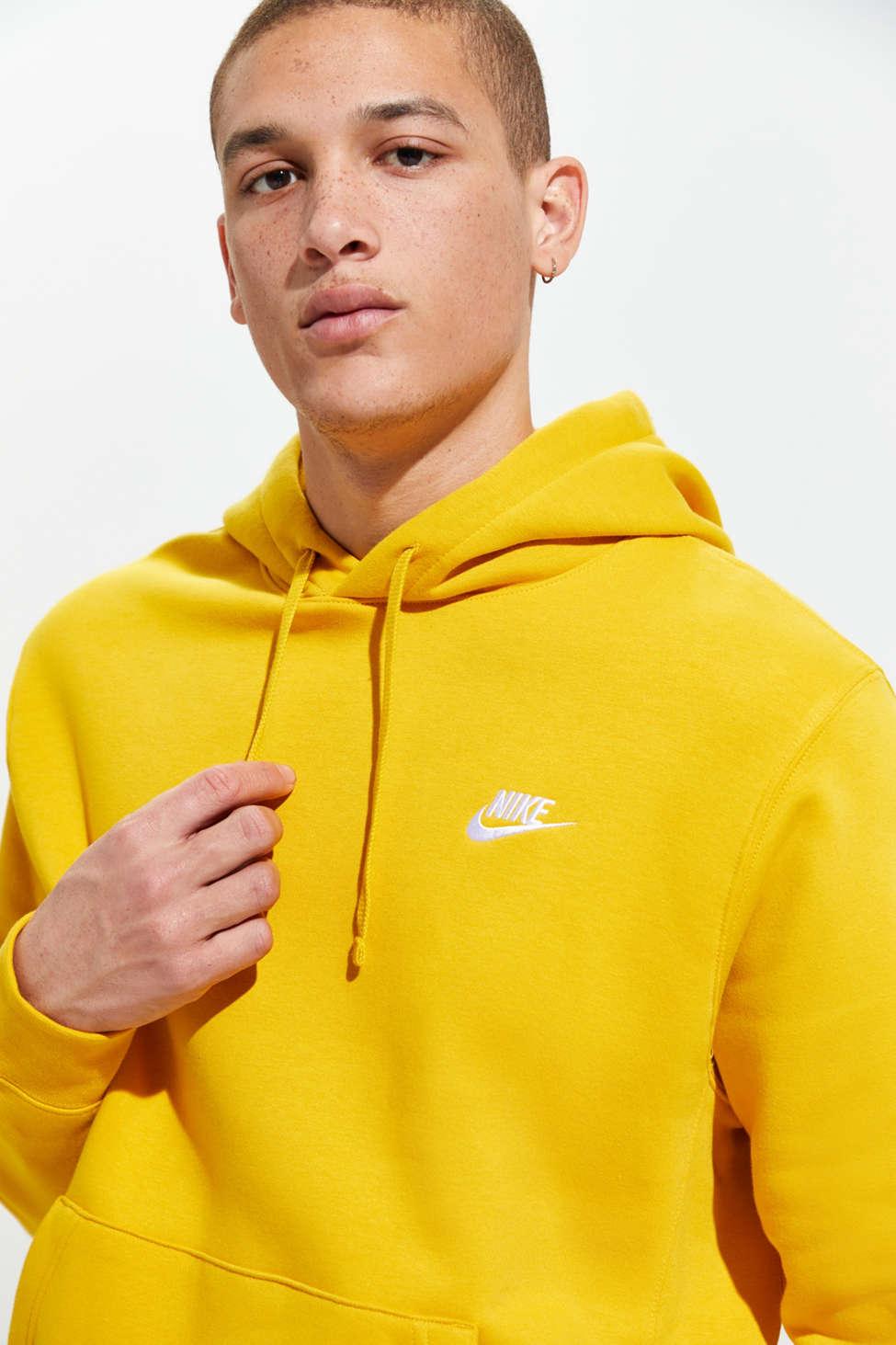 Nike Club Full-zip Hoodie in Yellow for 