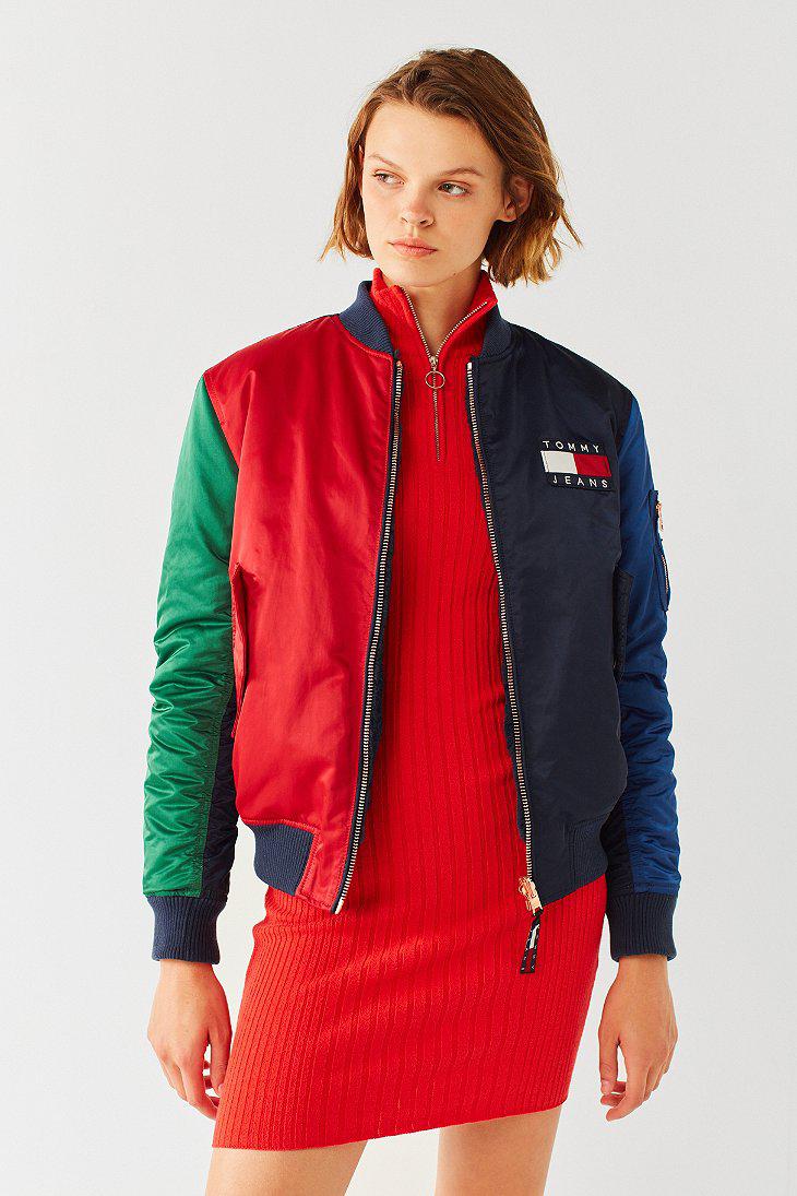 liter lure peave Tommy Hilfiger Tommy Jeans '90s Reversible Bomber Jacket in Blue | Lyst