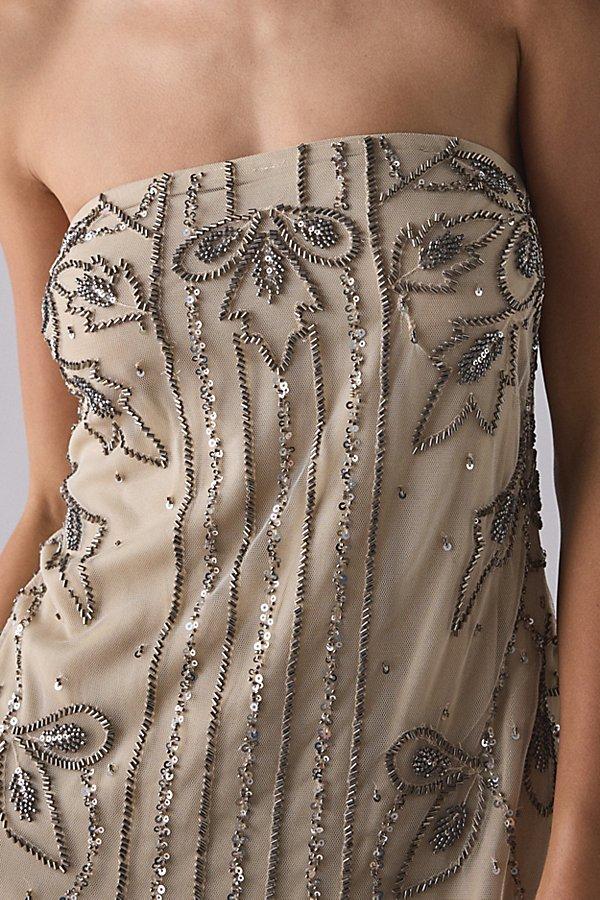 Urban Outfitters Uo Spotlight Strapless Beaded Mini Dress in Natural | Lyst Urban Outfitters Uo Spotlight Strapless Beaded Mini Dress in Natural | Lyst