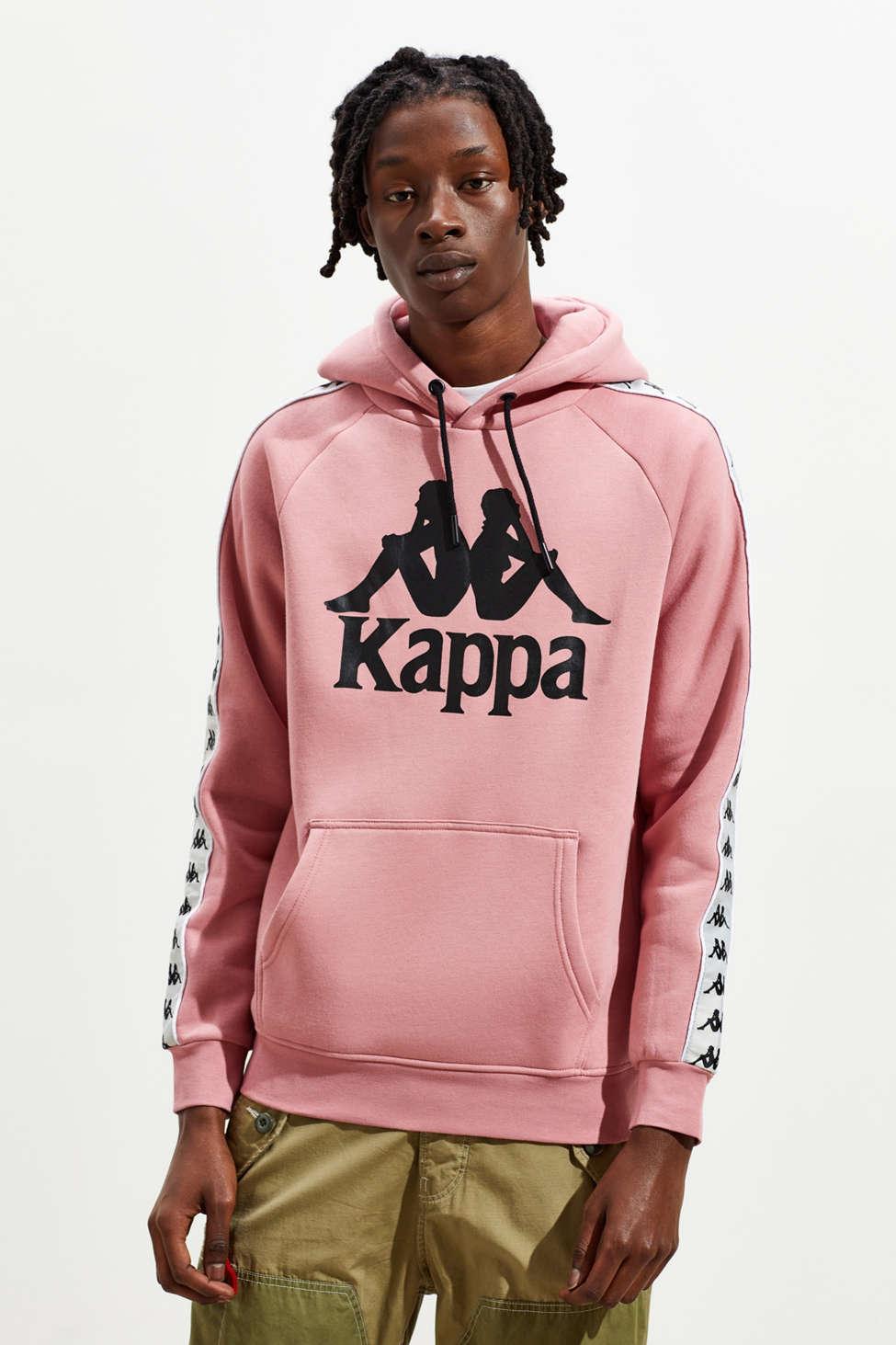 Kappa 222 Banda Hurtado Pullover Hoodie, Pink Grey Sliver Black for Men |  Lyst