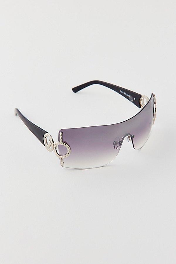 TRUE RELIGION Rimless Shield Sunglasses in Black | Lyst display picture 2