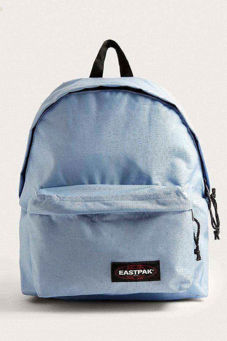 light blue eastpak backpack
