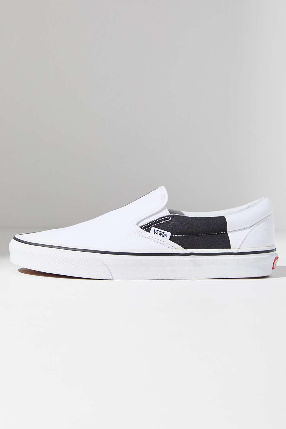 vans mega checker slip on