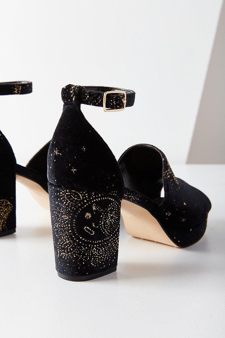 Urban Outfitters Velvet Celestial Platform Heel in Black Lyst