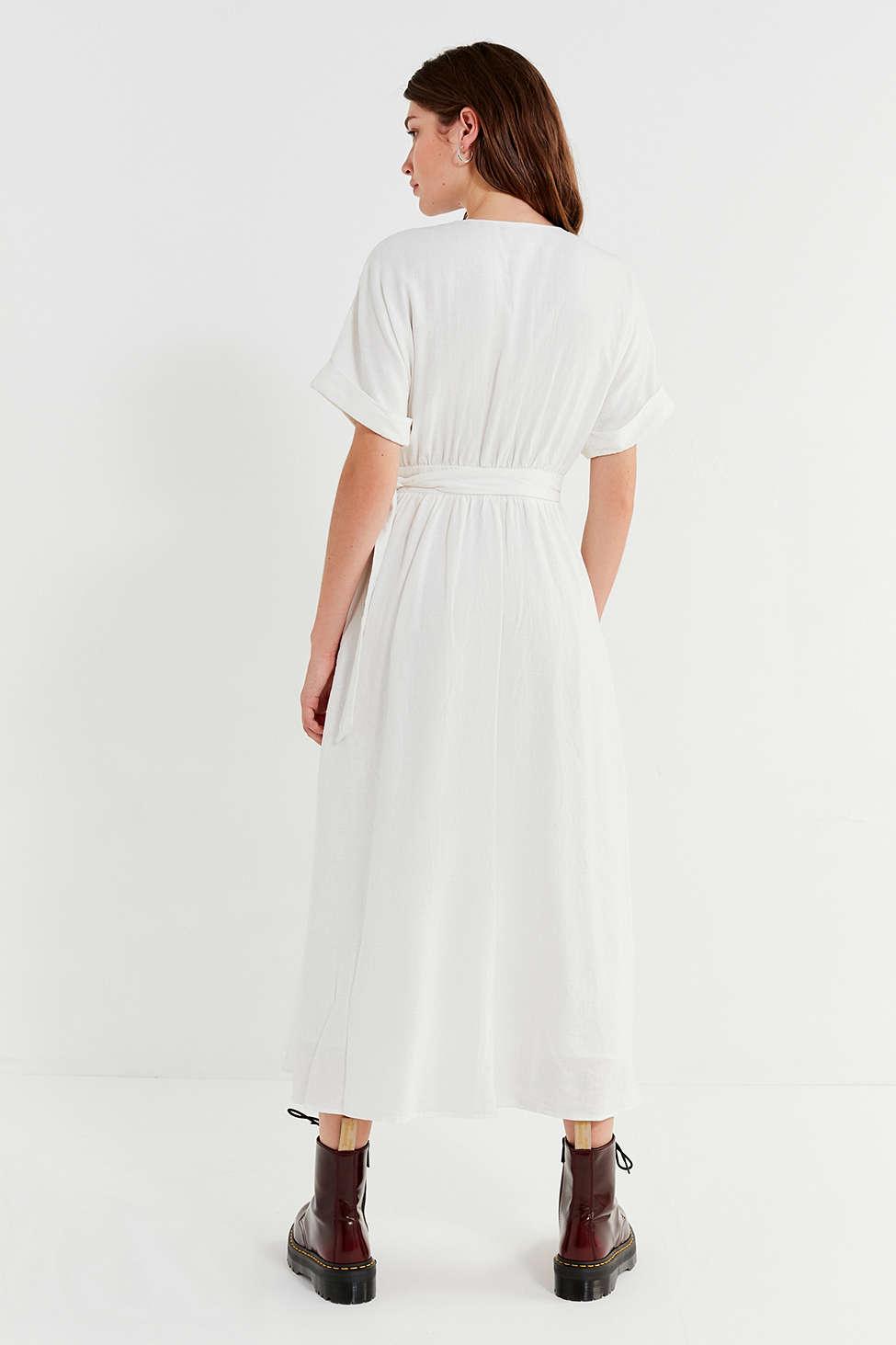 Urban Outfitters Linen Wrap Dress on ...