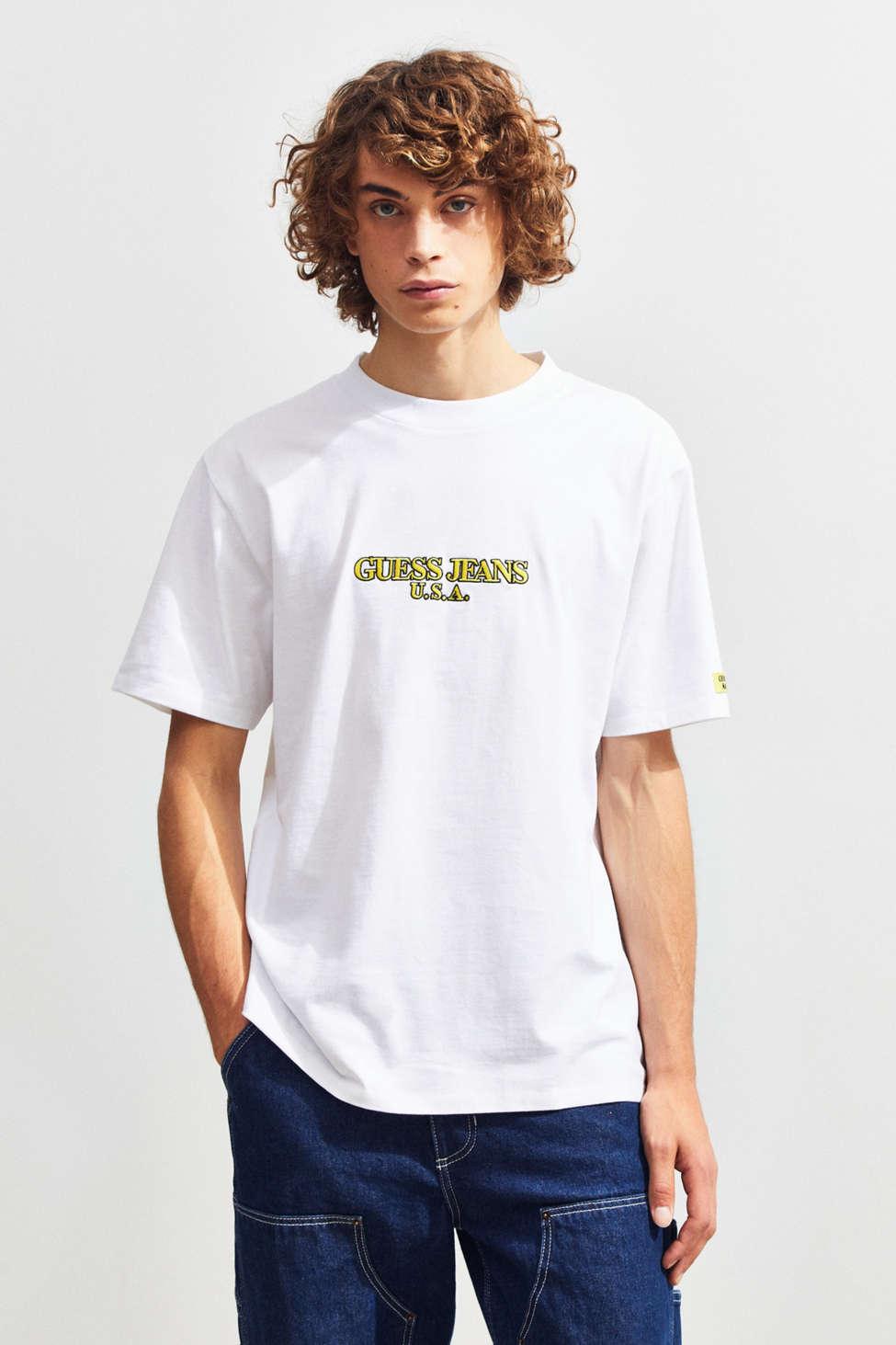 Guess Cotton X Chinatown Market X Smiley Logo Tee in White for Men - Lyst