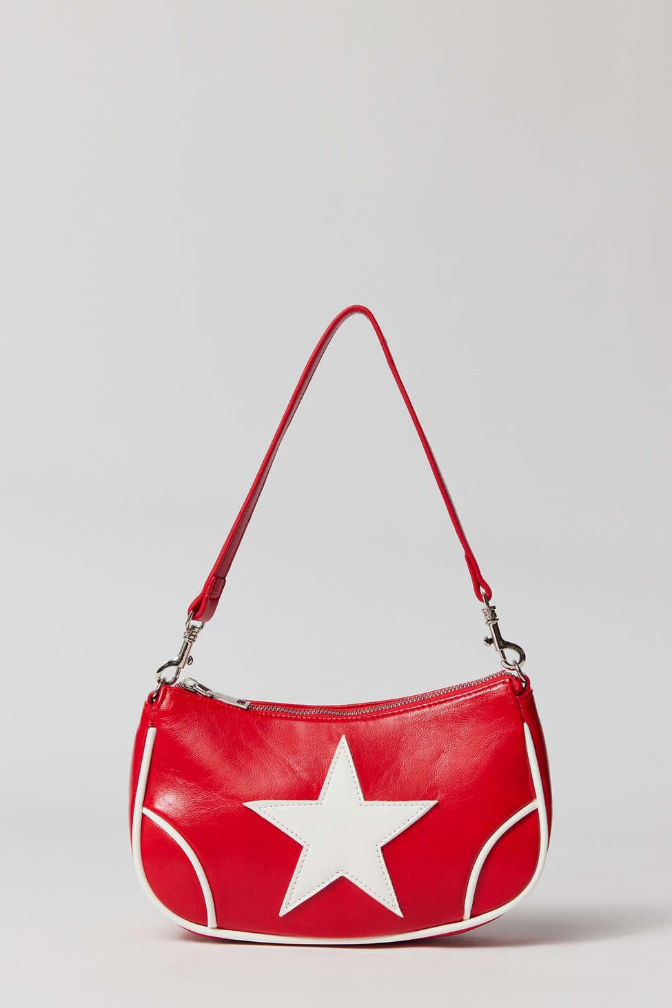 Urban Outfitters Daphne Moto Baguette Bag in Red