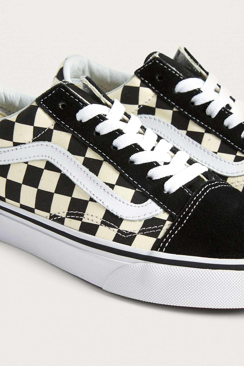 vans old skool checkerboard gum sole