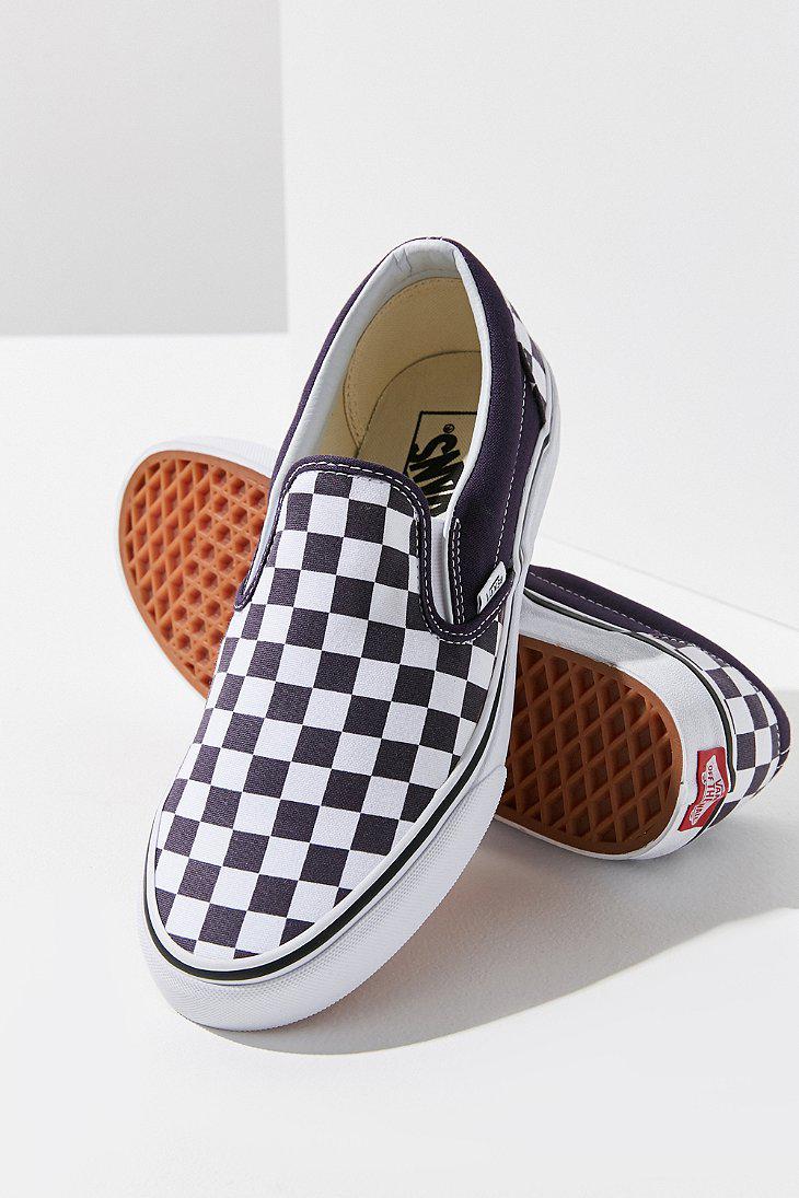 Lyst - Vans Vans Classic Slip-on Checkerboard Sneaker in Purple