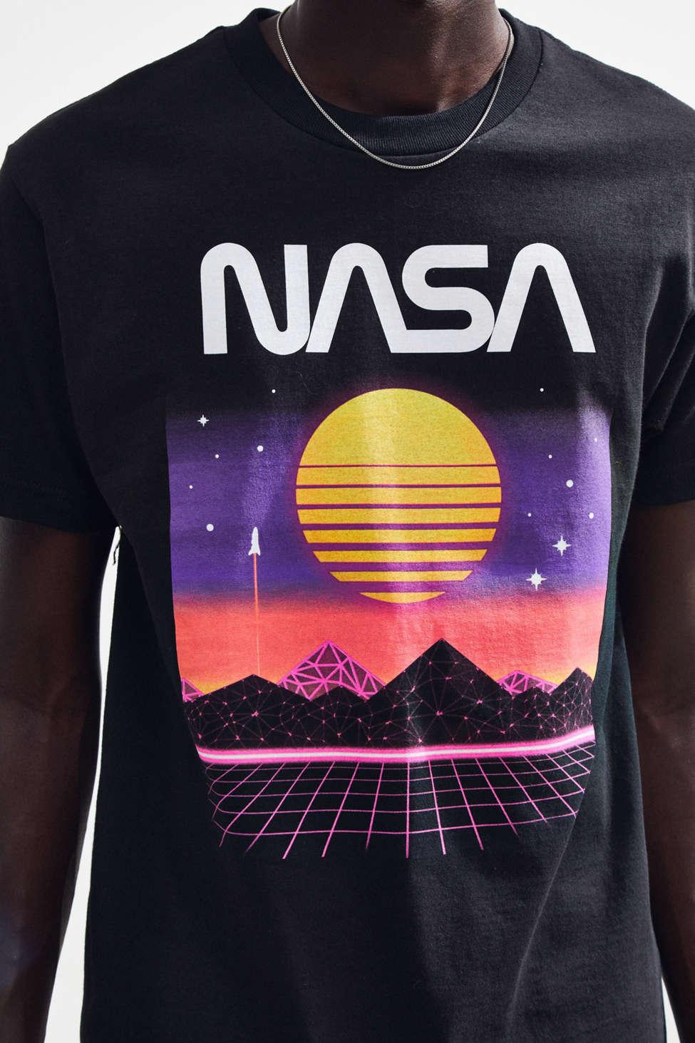 Urban Outfitters Cotton Nasa Electro Landscape Tee in Black for Men - Lyst