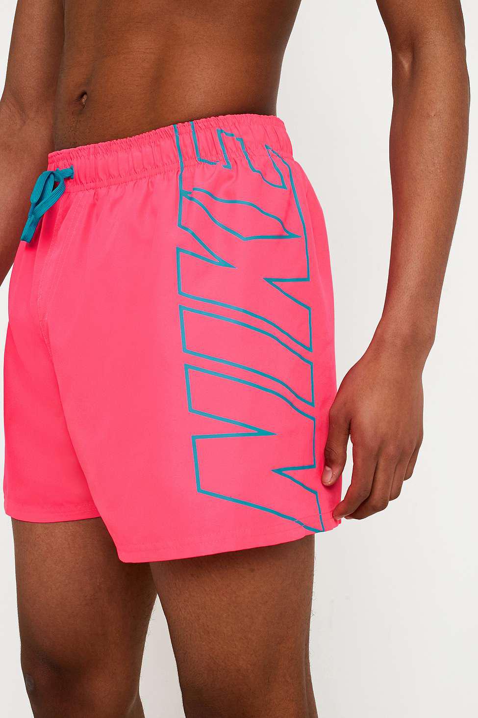 pink nike swim shorts