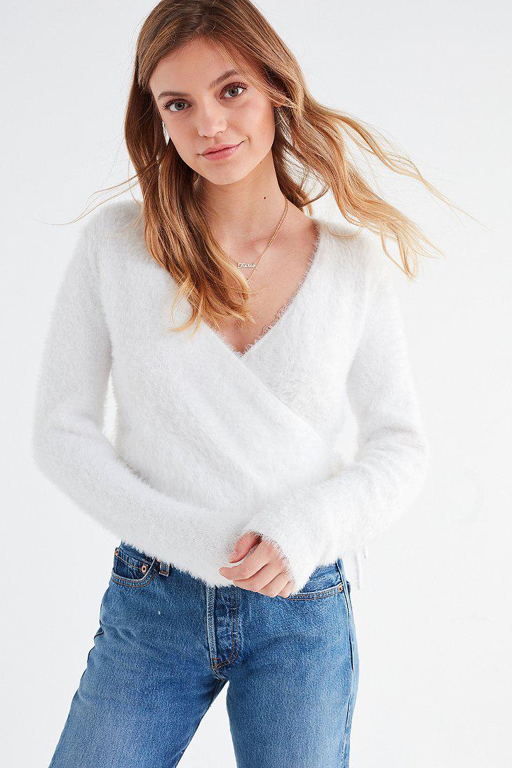 Fuzzy Wrap Sweater Slovakia, SAVE 38 