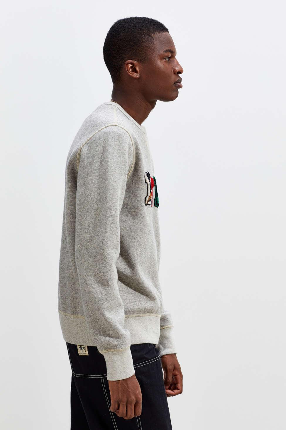 Polo Ralph Lauren Patches Crew Neck Sweatshirt in Gray for Men | Lyst