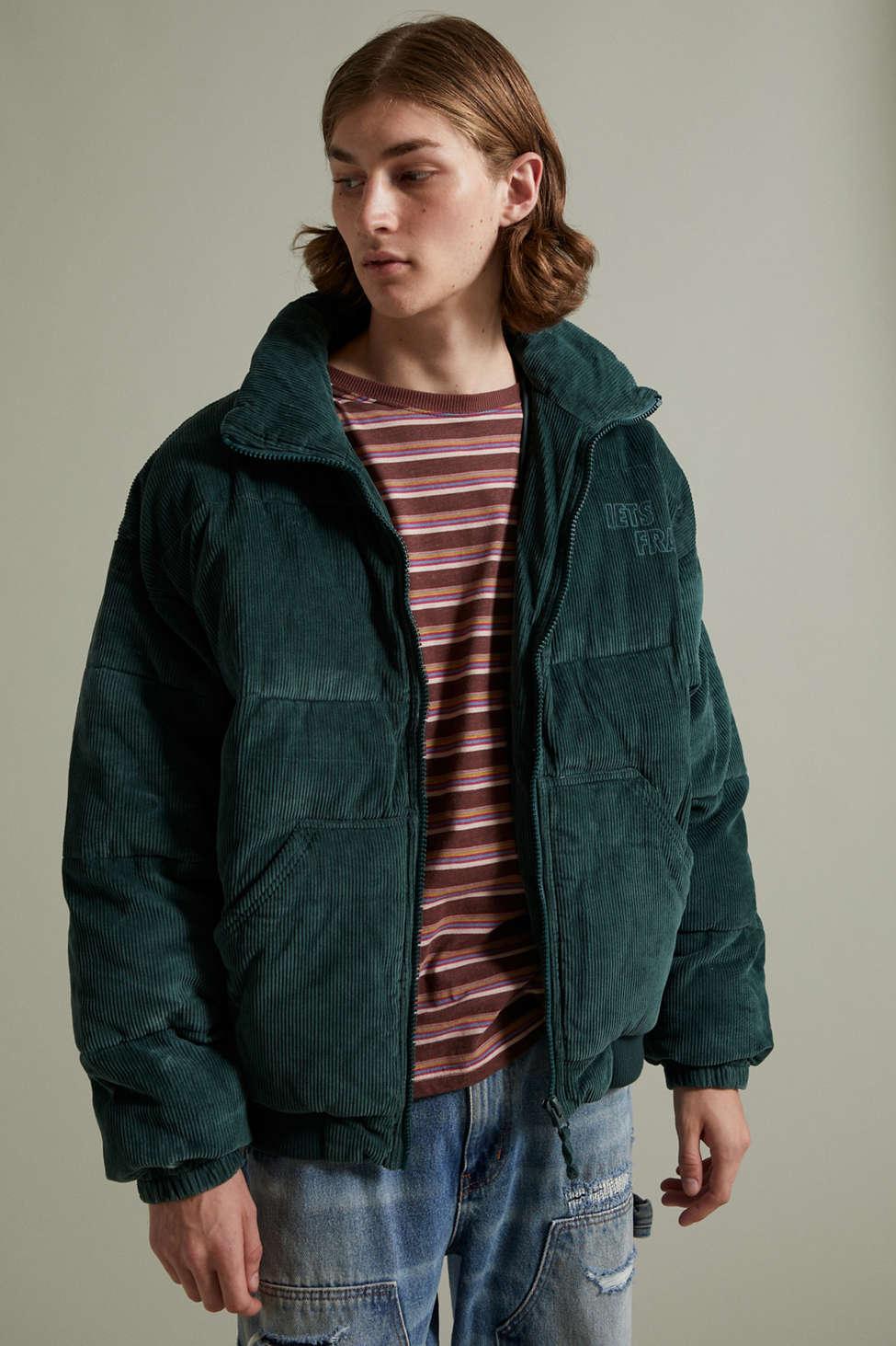 iets frans... Cord Puffer Jacket in Green for Men | Lyst