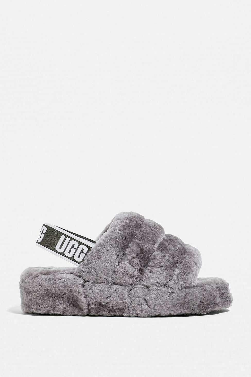 dark grey ugg slippers