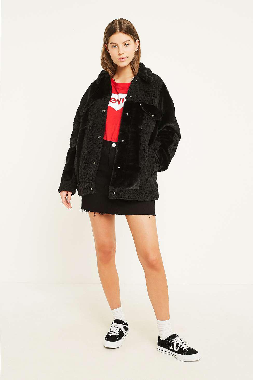 levi's patchwork black trucker jacket