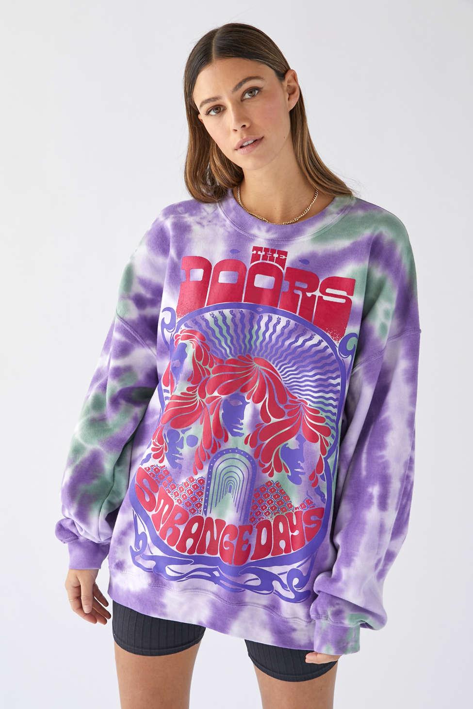 Urban Outfitters The Doors Crew Neck Sweatshirt in Purple | Lyst