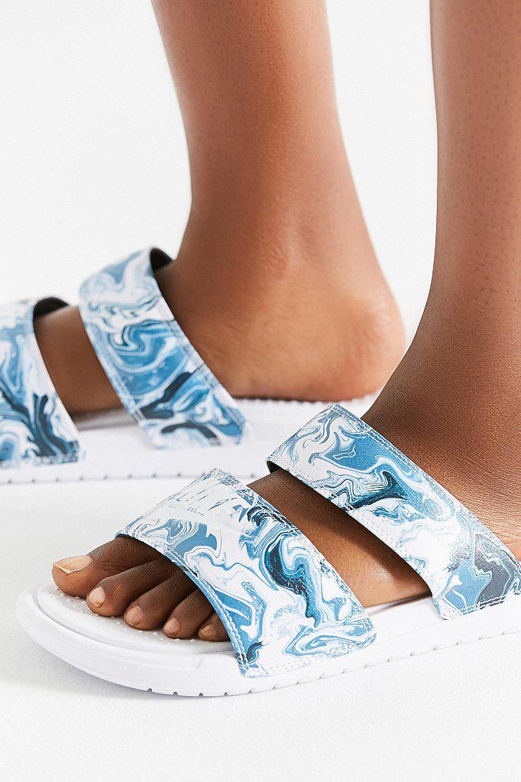 nike benassi duo ultra slide blue