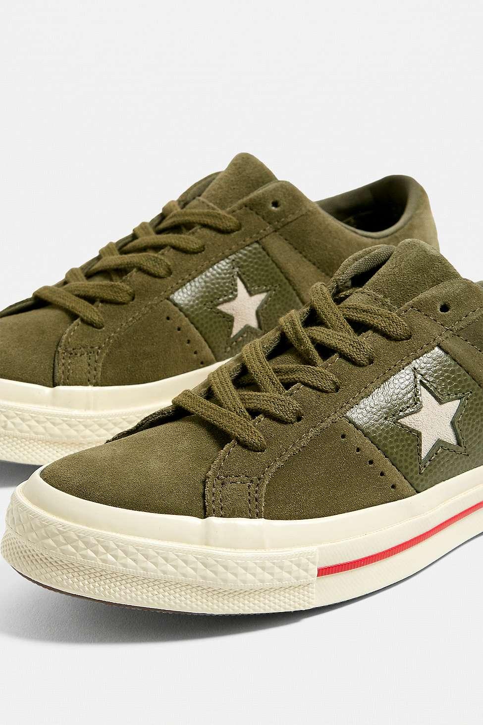 converse leather one star trainers