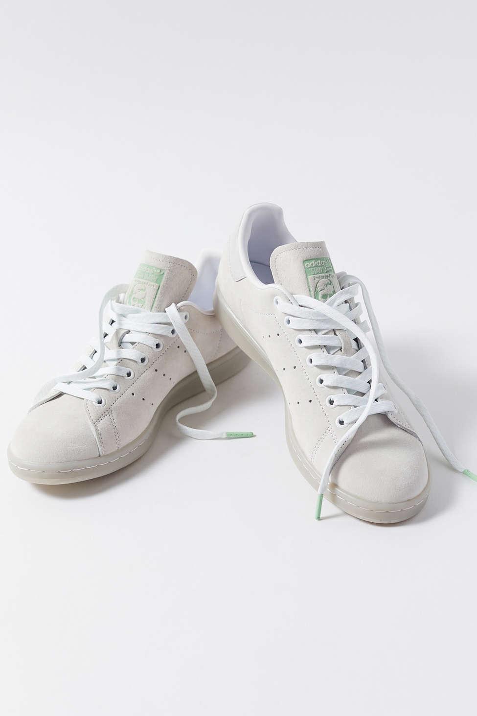 adidas Originals Stan Smith Suede Sneaker in White | Lyst