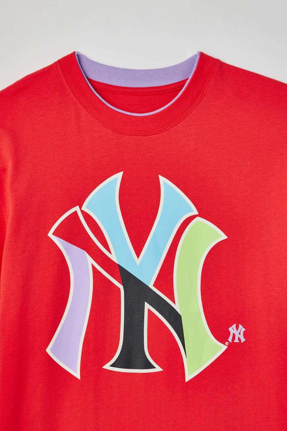 KTZ New York Yankees Colorpack Pinkblock Tee in Red for Men
