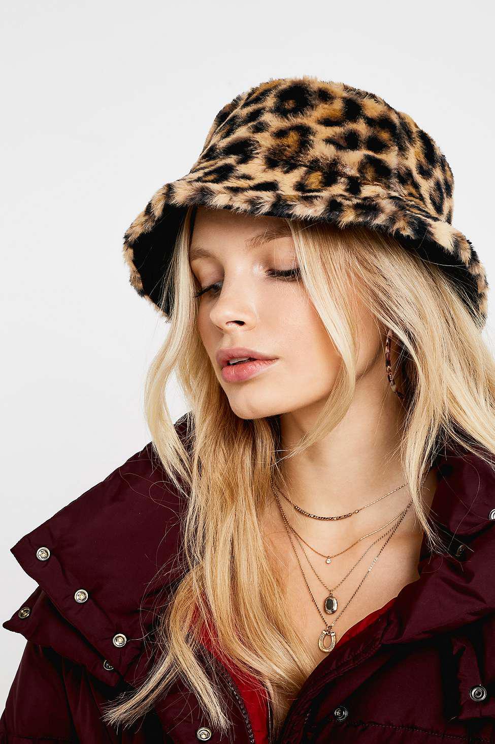 Leopard bucket hat urban outfitters Clearance
