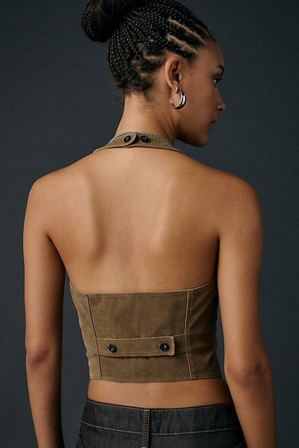 Silence Noise Esme Cropped Halter Vest Top Jacket in Black Lyst