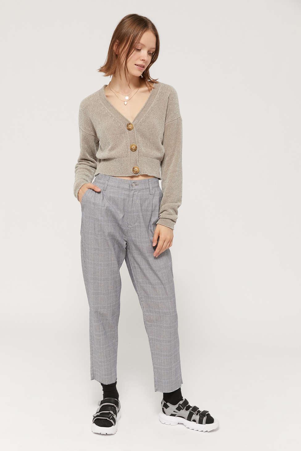 uo honey plush cropped cardigan