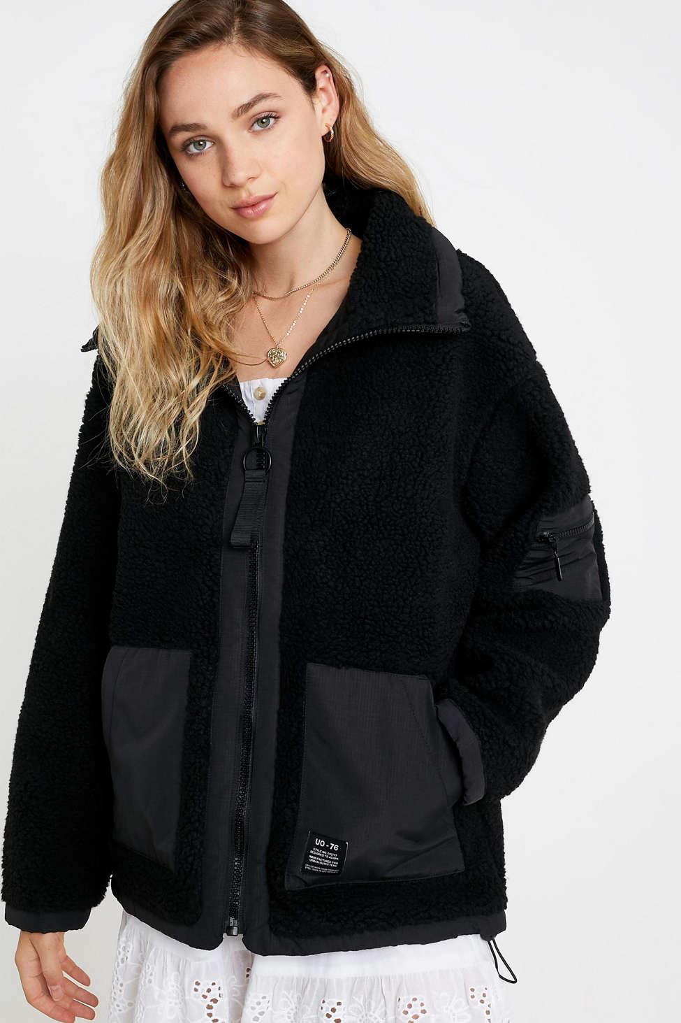 oversized fleece cardigan