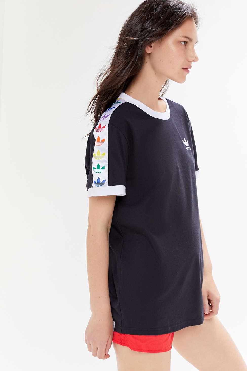 adidas pride rainbow trefoil tape short