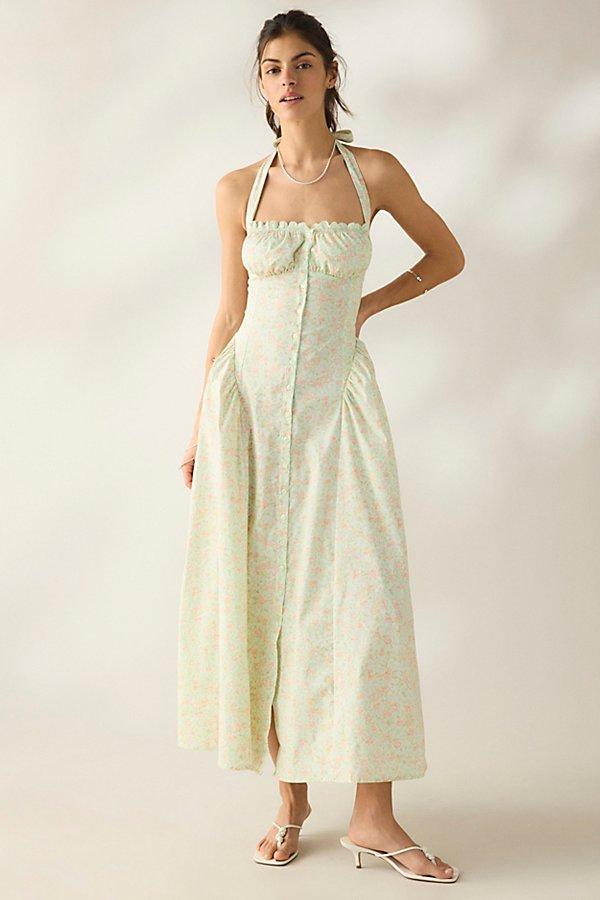 knee length dresses for ladies The Wildflower's Song Maxi Dress, Blue  Chic Soul