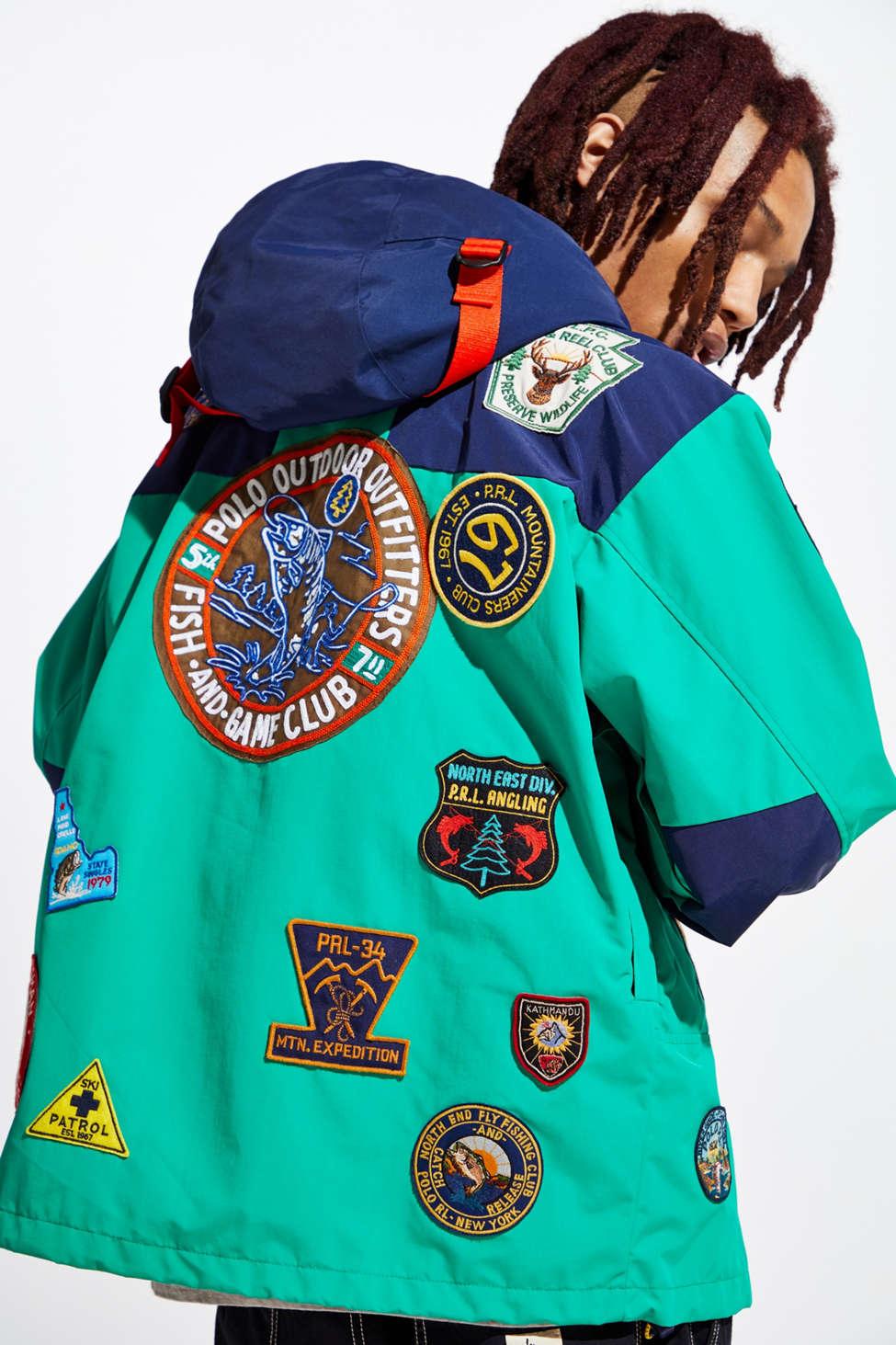 Polo Ralph Lauren Outdoor Patches Anorak Jacket in Blue for Men | Lyst