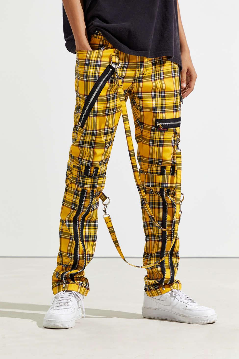 Checkered pants with clearance chain